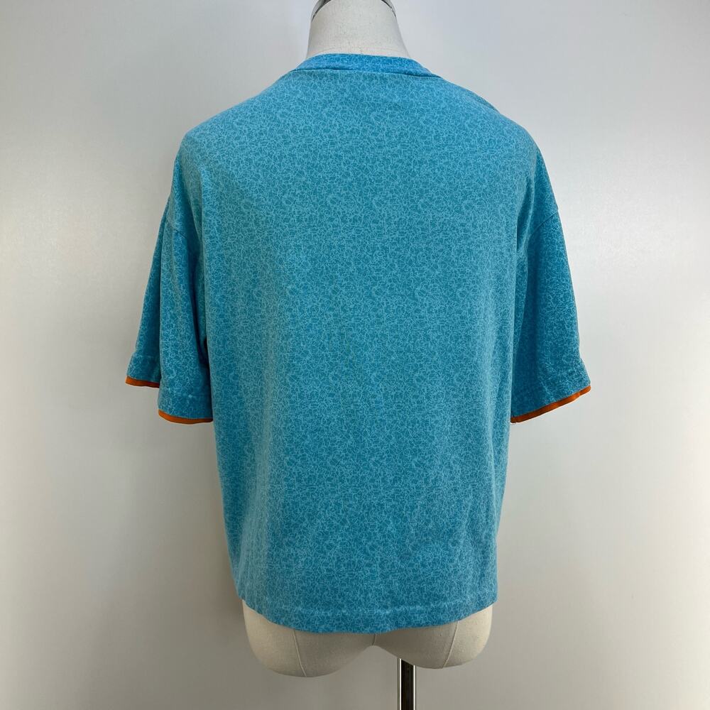 Vintage 90s Gitano Crop Graphic Tee Blue Sports Science - Picture 9 of 9